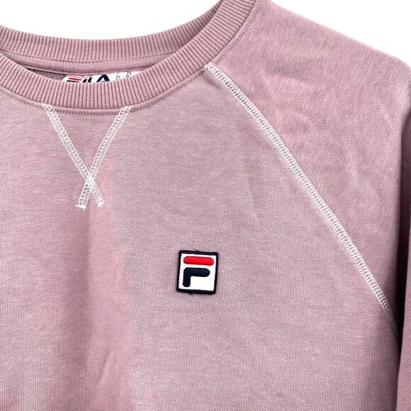 Fila Size Medium Sweater‎ Dusty Pink Crew Neck Pullover Preppy Casual Winter - Picture 3 of 6